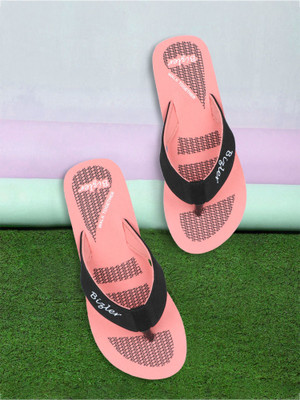 BIZLER Women Soft Ortho Slippers | Lightweight, Non-Slip & Stylish Daily Wear Slippers(Black, Pink , 4)