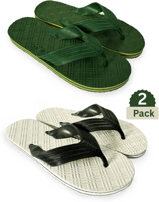 umavolite Men Flip Flops(Green , 6)