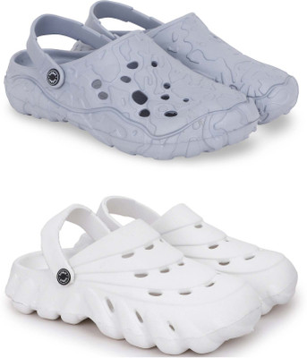 Kapani Fashion Men Slippers(Grey, White , 10)