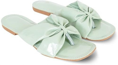 kalbellia Women Slippers(Green , 9)