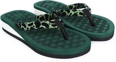 SOUL CULTURE Women Doctor Walk By SOULCULTURE|Lightweight|Ortho|Heels|Slippers for Flip Flops(Green , 5)