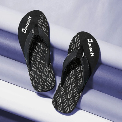 DUOSOFT Men Doctor Slipper|Super Soft|Orthopedic|Lightweight|Diabetic|Antiskid Slippers(Black , 10)