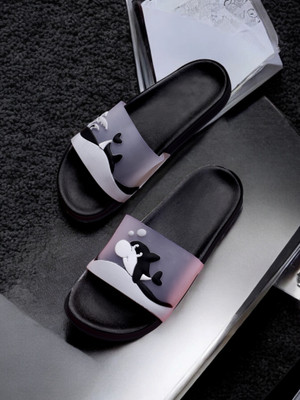 KAPYANSH Women Women Classic, Lightweight, Ultra cushion, Trendy Flipflops, Slipper, Slides Slides(Black , 5)