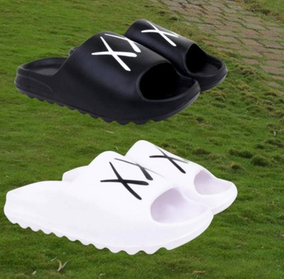 Ambit Men Slippers(Black, Natural , 9)