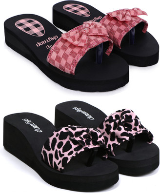 Bizwiz Women Slippers(Pink , 8)