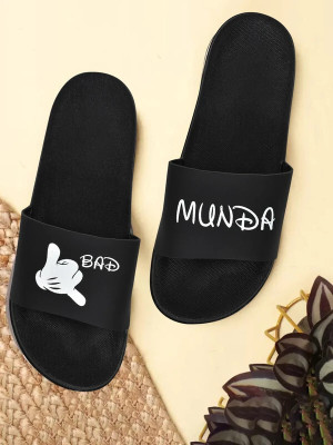 Cloker Men Flip Flops(Black , 8)