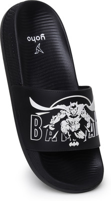 yoho Men Slides(Black , 8)