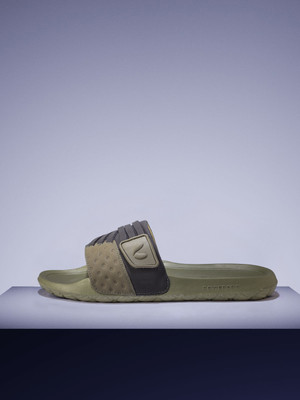 Chupps Men Cross OLive Men's Casual Slider & Flipflop Slides(Olive , 8)