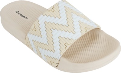 Glissers Women Slides(Beige , 3)