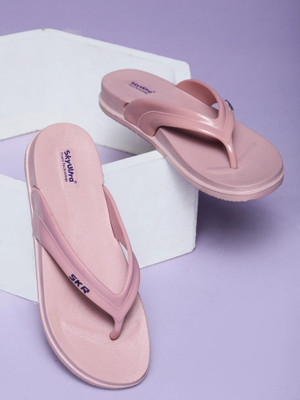 Skyultra Women Flip Flops(Purple , 4)