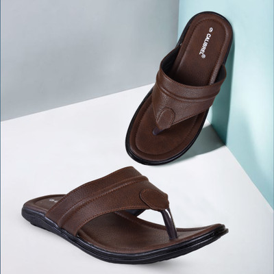 CALIBREL Men Slippers(Brown , 8)