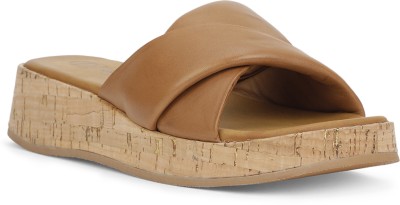 HUSH PUPPIES Women Slippers(Tan , 6)