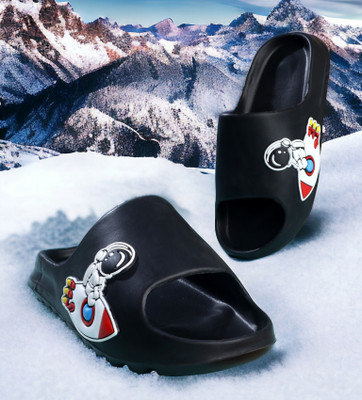 KAPYANSH Men Slides(Black , 7)