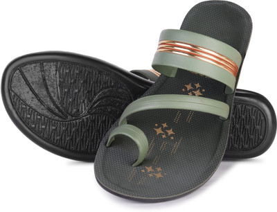 DRACKFOOT Women Flip Flops(Green , 7)