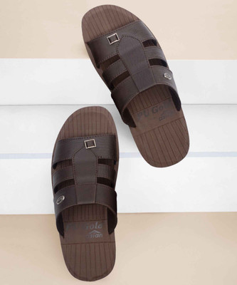 asian Men Flip Flops(Brown , 7)