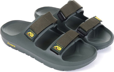 athree Men Flip Flops(Olive , 8)