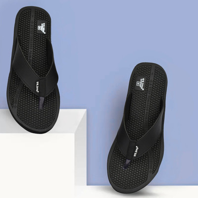 DR STTEP Men Soft Ortho Slippers for Men | Comfy Anti-Skid Flip Flops for Daily Use Slippers(Black , 9)