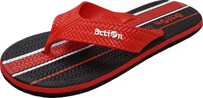 action Men Flip Flops(Black , 6)