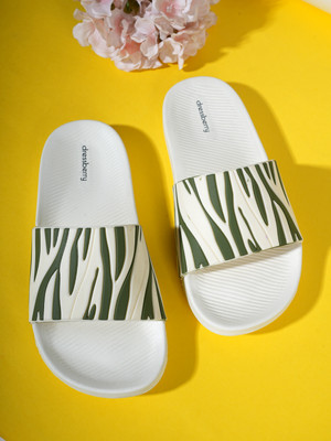 Dressberry Women Slides(Off White , 5)