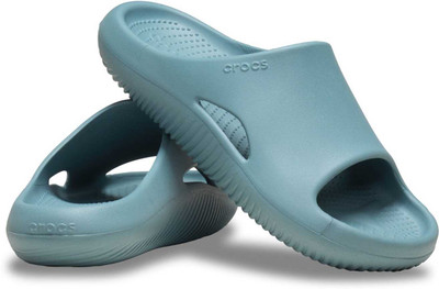 CROCS Men Slides(Green , 6)