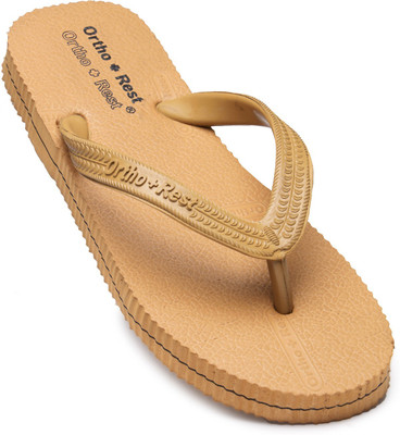 Ortho + Rest Men Soft Orthopedic Slipper for Men|Diabetic, Heel Pain Relief, Anti-Skid Daily Use Slippers(Tan , 10)