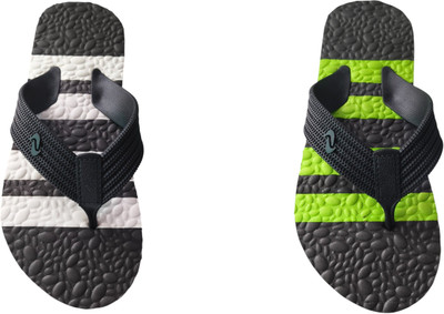 skyflip Men Slides(Green, White , 10)