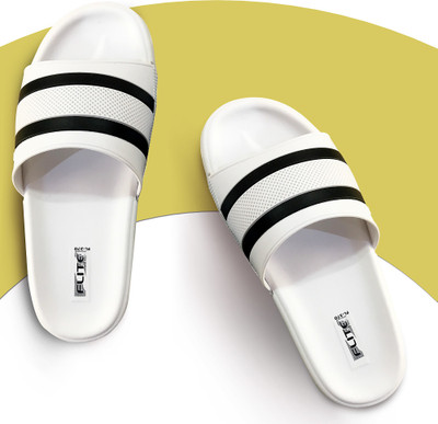 FLITE Men Slides(White , 7)