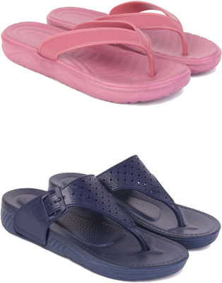 ABN Women Slippers(Pink, Blue , 7)
