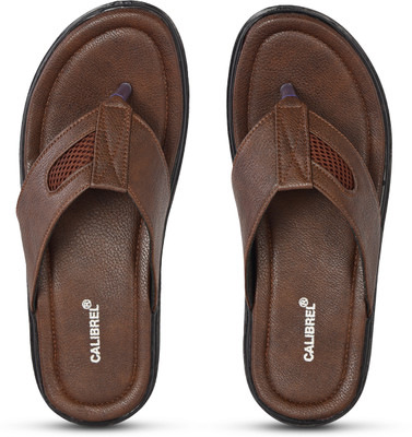 CALIBREL Men Slippers(Brown , 10)