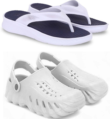 Pampy Angel Men Slippers(Blue, White , 7)