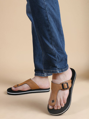 TWO SOFT Men Slippers(Tan , 9)