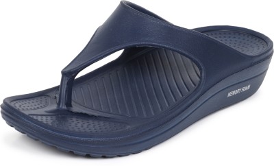 ACTION MILANO Women Flip Flops(Navy , 7)