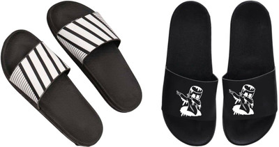 nvisan Men Slides(Grey, White, Black , 6)