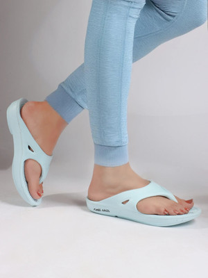 Roadster Women Flip Flops(Blue , 4)