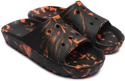Ambit Men Best Quality Trendy Stylish EVA Material Extra Soft | for Men | Flip Flops Slides(Black, Orange , 7)