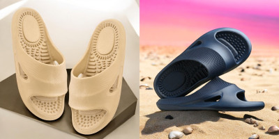 ventus Men Flip Flops(Beige, Blue , 10)