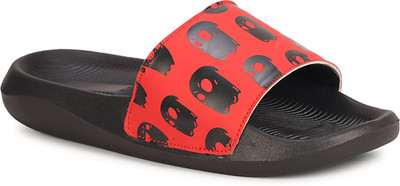 Shoe Mate Men Slides(Red, Black , 10)