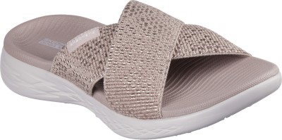 Skechers Women Flip Flops(Gold , 3)