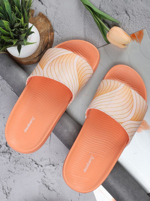 Dressberry Women Slides(Orange , 5)