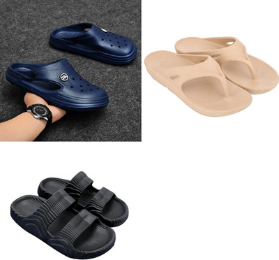 Feel alive Men Slippers(Multicolor , 9)