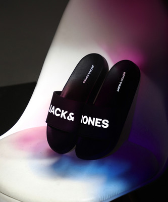 JACK & JONES Men Slides(Black , 10)