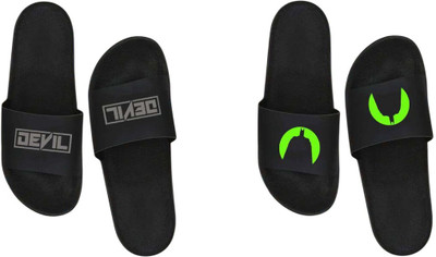 nvisan Men Slides(Green, Grey , 7)