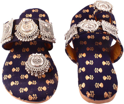 Vijendar Collection Women Flats(Navy , 8)