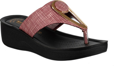 aerowalk Women Slippers(Maroon , 6)
