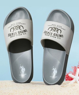 U.S. POLO ASSN. Men Slides(Grey , 8)