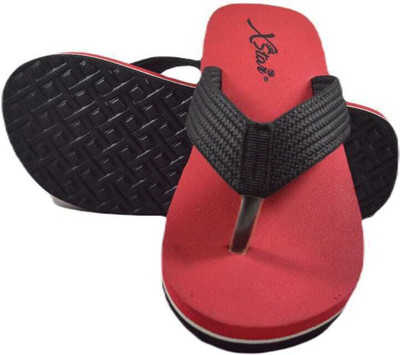 xstar Men Flip Flops(Blue, Red , 8)