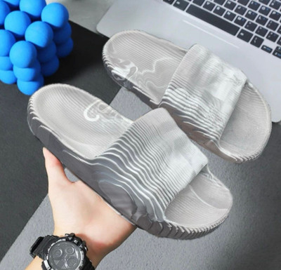 ARBIA FUNKI Men Slides(Black, White , 9)