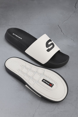 STRIKER Men Slides(White , 10)