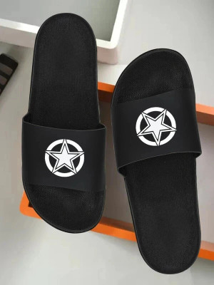 Cloker Men Flip Flops(Black , 6)