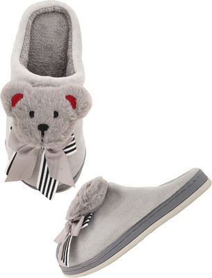 Mijas Women Slippers(Grey , 7)